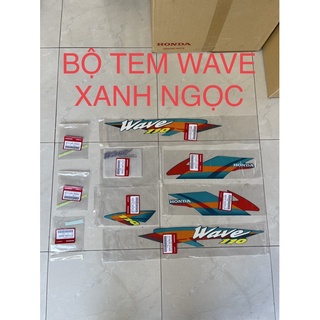 Bộ tem wave thái 110 màu xanh ngọc