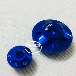 Ốc mâm lửa trang trí xe Exciter,Sirius (màu xanh)