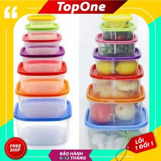 [ HANG LOAI 1] Bộ Hộp Nhựa 7 Món Đựng Thực Phẩm
