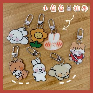 Móc Khóa Hình Thỏ Bằng Acrylic Dễ Thương Phong Cách Hàn Quốc