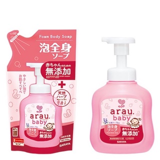 (Mua 1 tặng 1, mẫu mới) Combo sữa tắm arau baby màu hồng cho bé