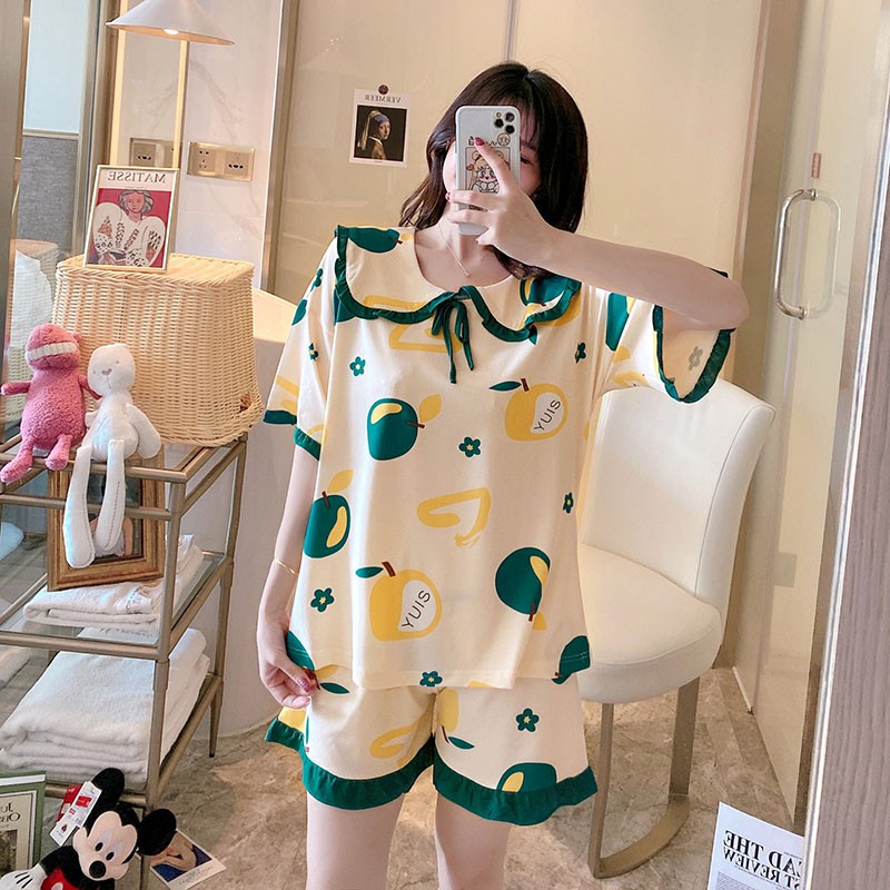 Bộ Đồ Ngủ Pijama Hoạt Hình Phối Nơ Cực Xinh Đáng Yêu Cute Cho Mùa Hè BN24