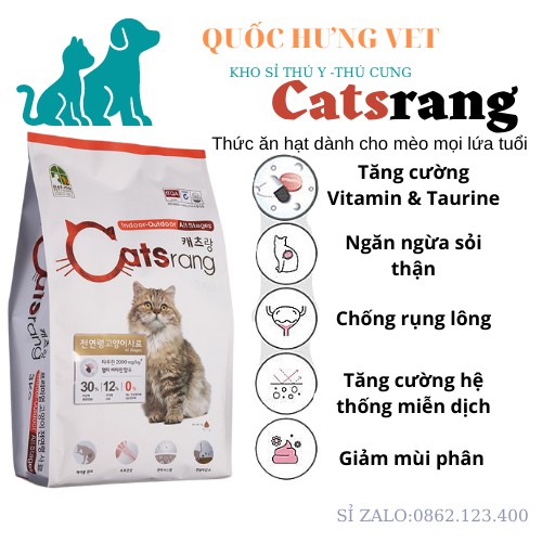 Catsrang 5kg- Thức ăn cho mèo mọi lứa tuổi-QUỐC HƯNG VET