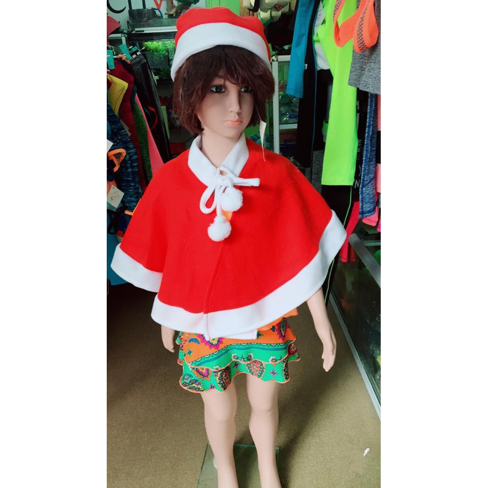 Áo noel cho bé ( áo Choàng + Mũ )