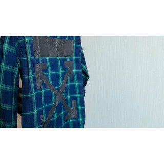 áo flannel off white