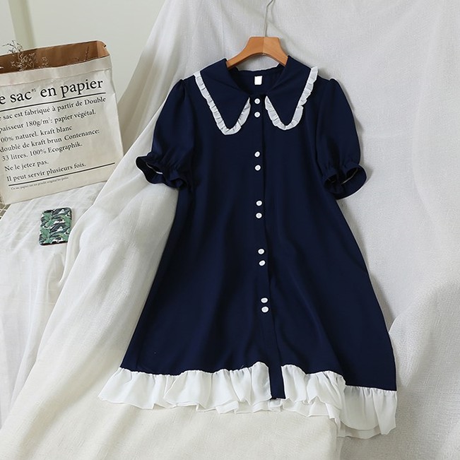 VÁY SUÔNG ĐUÔI CÁ CỔ SEN NHÚN BÈO