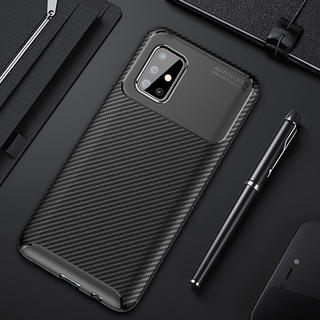 Ốp điện thoại carbon chống sốc sang trọng cho Samsung Galaxy M51 phiên bản quốc tế