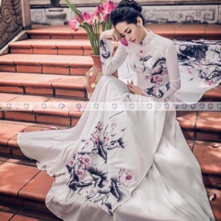 VẢI MAY ÁO DÀI CHẤT LIỆU TẰM Ý MỀM RỦ -CO DÃN NHẸ MẶC MÁT (CÓ ẢNH THẬT)