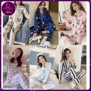Bộ Đồ Ngủ Pijama Nữ Dài Tay Thu Đông Cotton- Đồ Bộ Mềm Mại, Không Bai, Không Xù