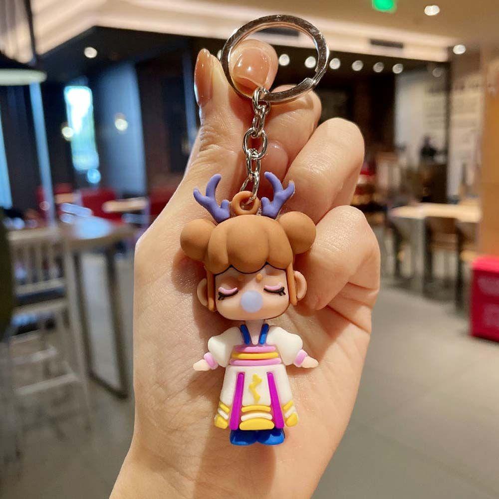 Móc Khóa Cao Su Hình Búp Bê Hoạt Hình Đáng Yêu