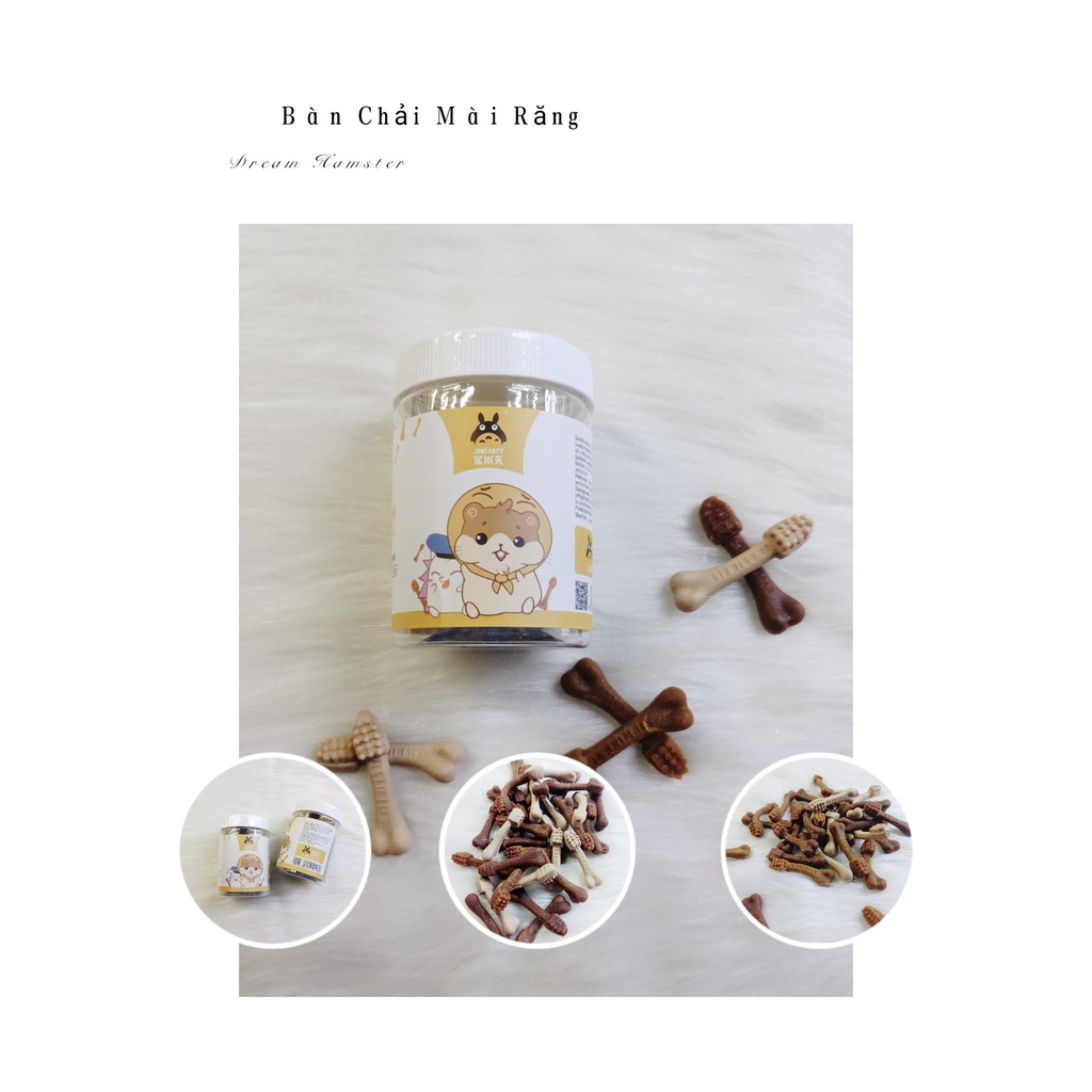 Bàn chải mài răng Jonsanty (canxi+khoáng chất) cho Hamster, thỏ, bọ, nhím, chinchilla