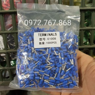 1000 đầu cos pin rỗng E1008 dùng cho dây 1.0mm2