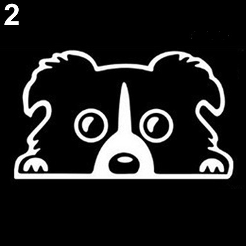 Miếng Dán Phản Quang Chống Thấm Nước Họa Tiết Chú Chó Con Dễ Thương Trang Trí Xe Hơi / Cốp Xe