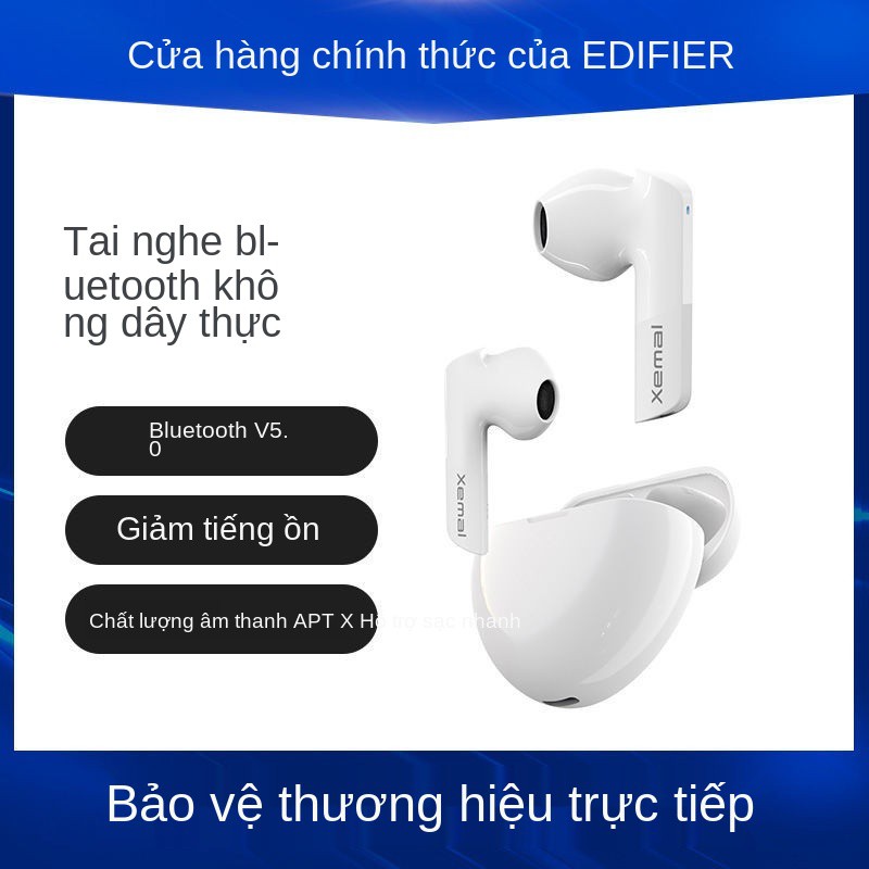 Tai nghe bluetooth không dây thực sự Edifier X6 nhét kép giảm tiếng ồn điện thoại di động bán trong thời lượng pin ở