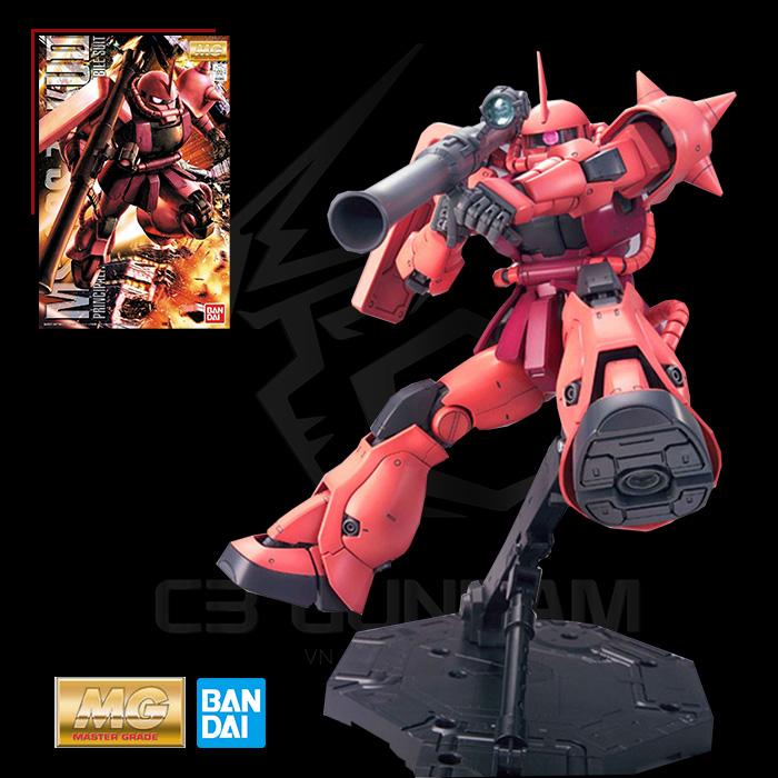 MÔ HÌNH LẮP RÁP GUNDAM BANDAI MG 1/100 MS-06S CHAR ZAKU II VER 2.0 GUNPLA NHẬT BẢN
