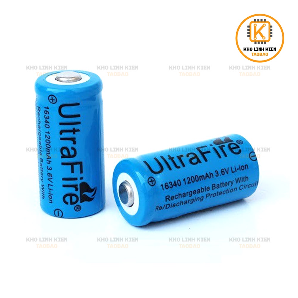 Pin Ultrafire 16340 300mA 3.7V (Giá 1 Viên)