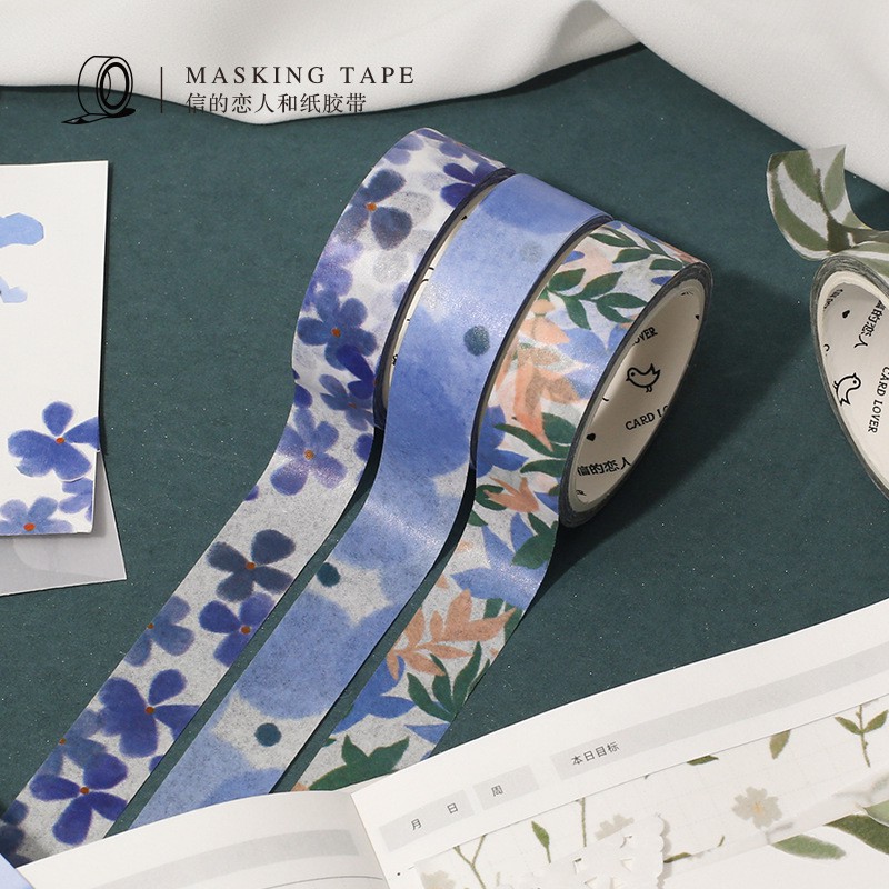 Băng dính trang trí washi tape họa tiết hoa quả lẻ một cuộn