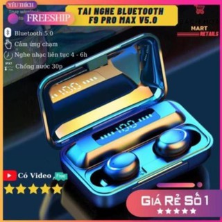 Tai Nghe Bluetooth F9 Pro Max V5.0 Chống Nước Chống Ồn Siêu Bass [BH 1 Đổi 1]