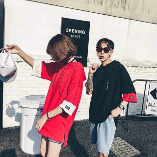 Áo Hoodie tay lửng phối layer