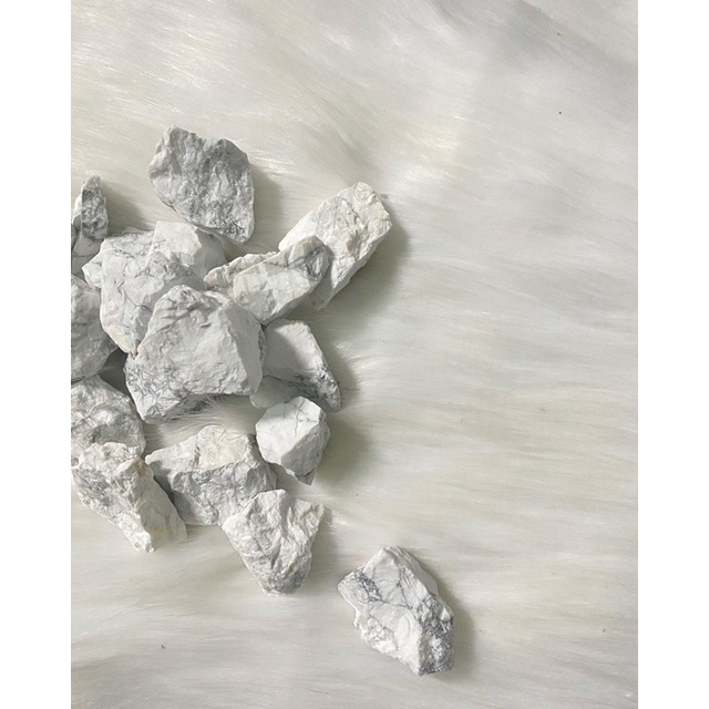 Howlite Thô [FREESHIP] Đá Bách Tùng thô Cải Thiện Giấc Ngủ, Giảm Căng Thẳng