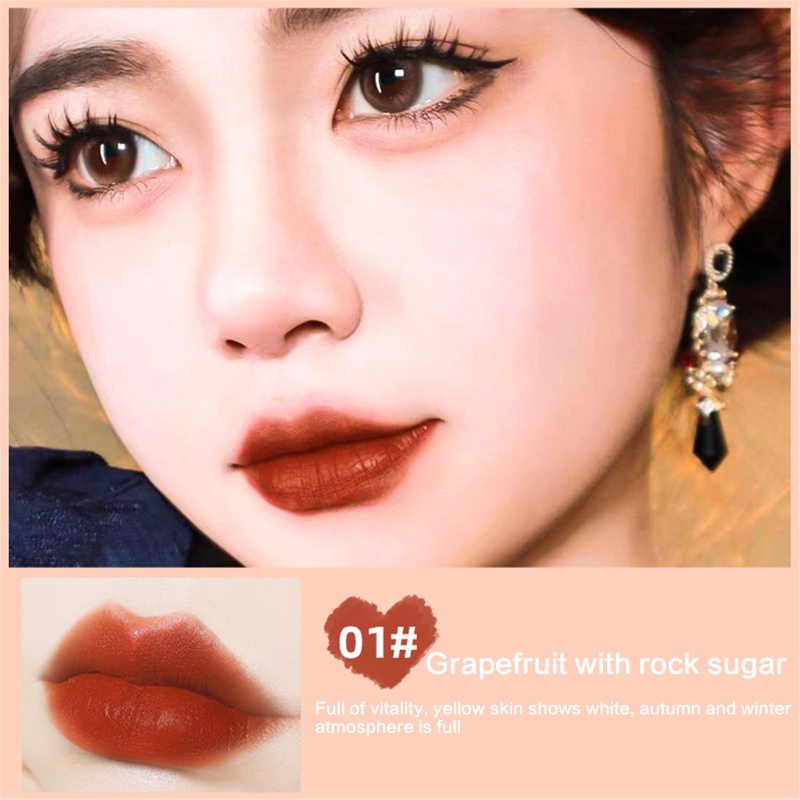 Son Kem Màu Nhung Lì Lâu Trôi Không Thấm Nước Thời Trang Cho Nữ