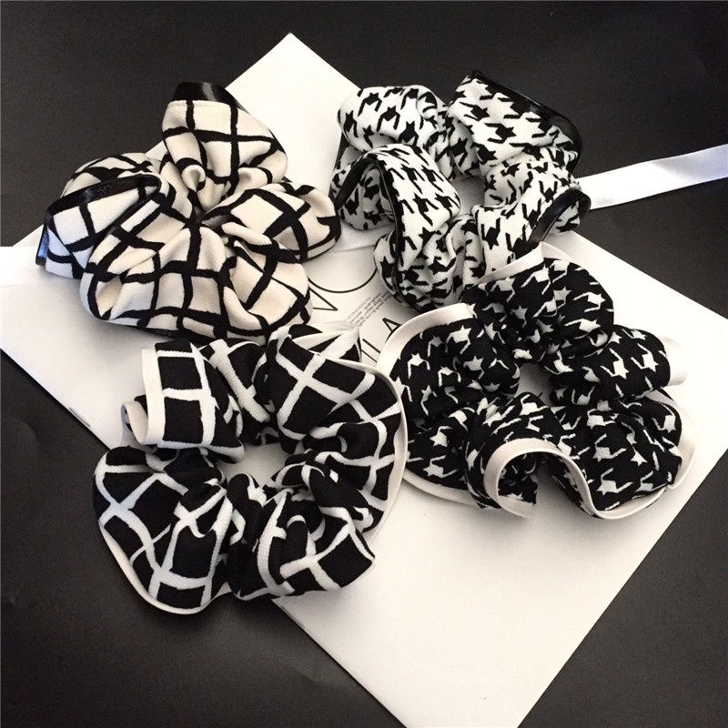 Dây Cột Tóc Họa Tiết Caro Đơn Giản Thời Trang Cho Nữ