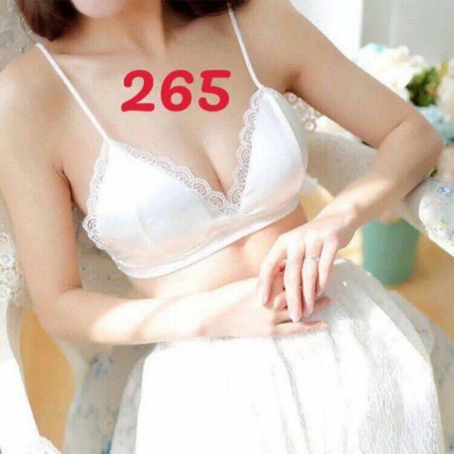 Bra phi lụa bóng viền ren điệu đà sexy 265