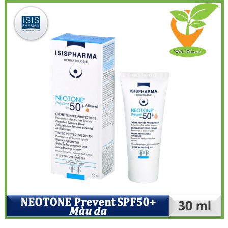 Kem lót trang điểm chống nắng Isis Pharma Neotone Prevent SPF50 30ml