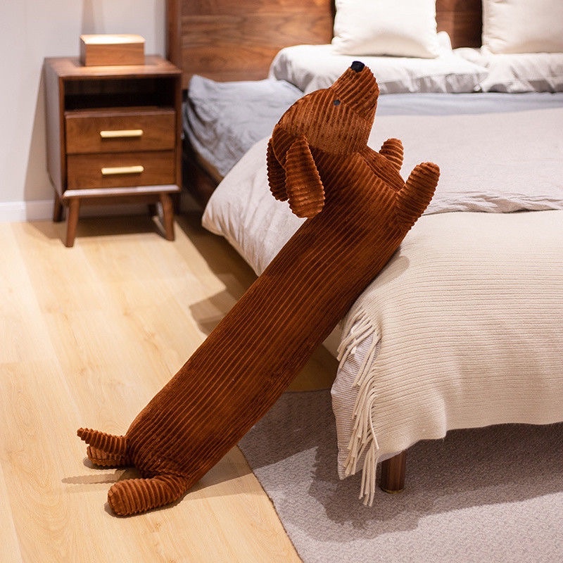 Gối ôm hình dachshund, gối hình chó lạp xưởng phong cách vintage, decor phòng ngủ, phòng khách