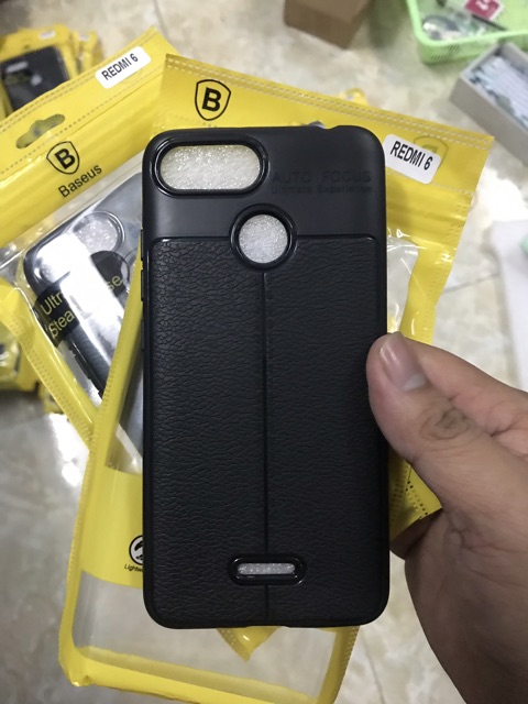 Ốp lưng Xiaomi Redmi 6/ Xiaomi Redmi 6A dẻo giả da siêu bền