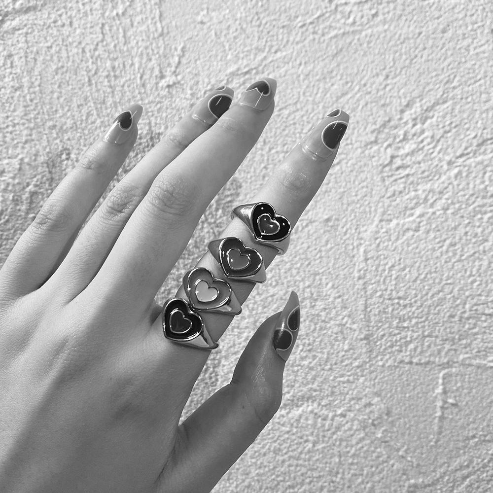 JARRED Nhẫn Hở Thiết Kế Đơn Giản Phong Cách Vintage Hàn Quốc Cho Nữ