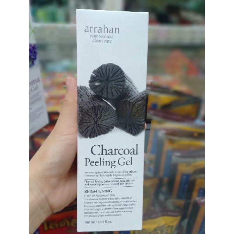 Tẩy da chết Than hoạt tính làm trắng da – Arrahan charcoal Peeling Gel