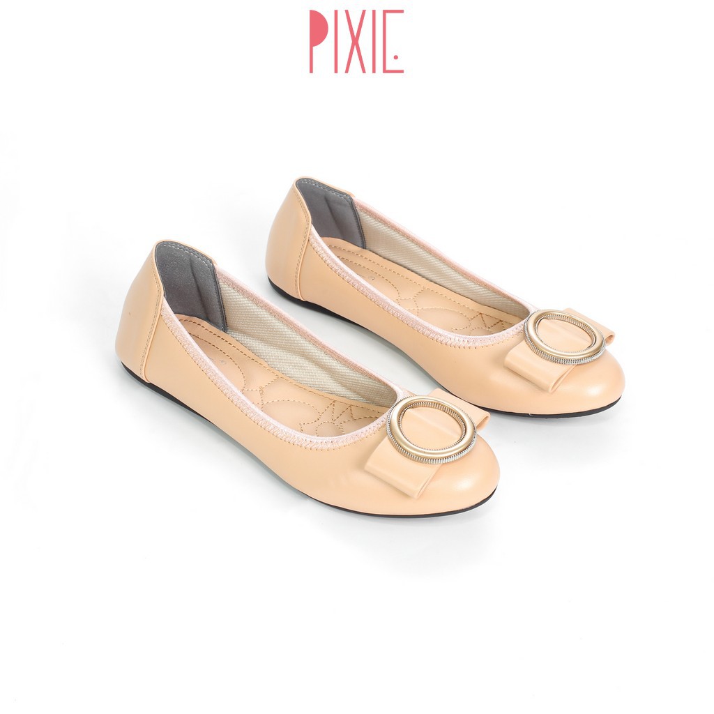 Giày Búp Bê Mũi Tròn Khóa Tròn Lót Đệm Êm Chân Pixie X509 | BigBuy360 - bigbuy360.vn