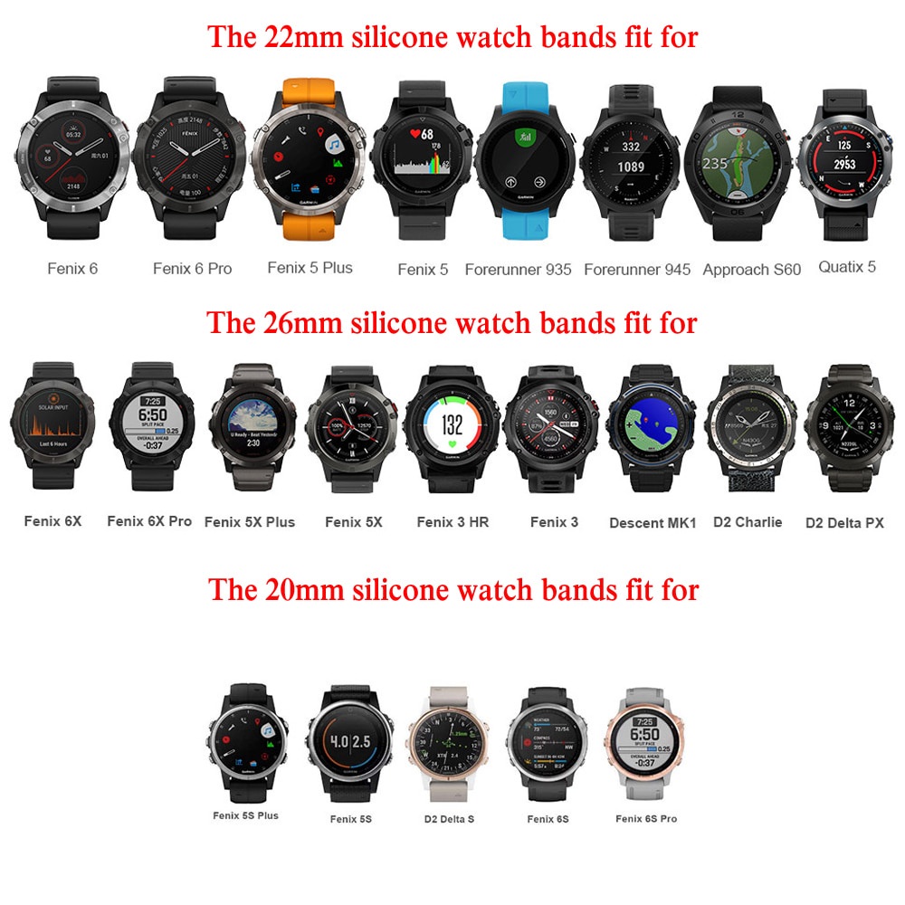 Dây Đeo nylon 26mm 22mm 20mm Cho Garmin Fenix 5 5x 5s Plus / 6 6x 6s Pro / Forerunner 935 945