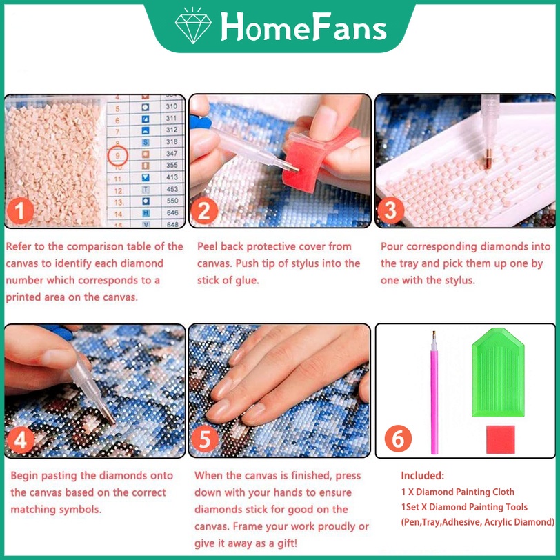 Bộ tranh đính đá 5D họa tiết hoạt hình cô gái độc đáo DIY dùng trang trí nhà cửa 30X40