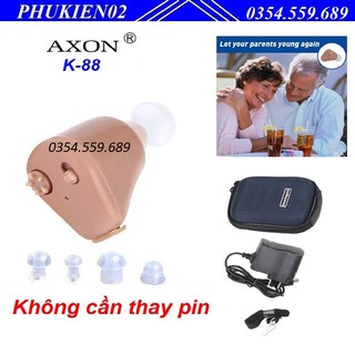Máy trợ thính nhét tai Axon K-88 dùng pin sạc