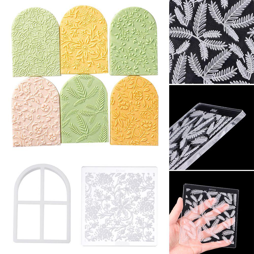 ZAIJIE24 Khuôn Dập Nổi Họa Tiết Cây Cối Trang Trí Bánh Quy Mới