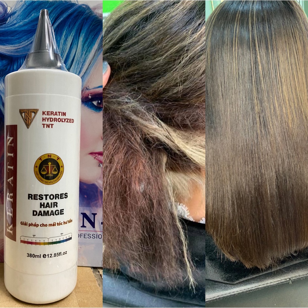 Ủ tóc keratin TNT thủy phân, sản phẩm phục hồi tóc hư tổn giúp tóc mềm mượt, đanh dai sợi tóc ngay từ lần đầu tiên