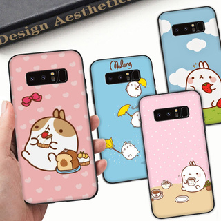 Ốp Điện Thoại Dẻo Viền Đen Họa Tiết Hoạt Hình Thỏ Molang Dễ Thương Cho Samsung A11 A21 A21S A31 A51 A71 M40S Yu141