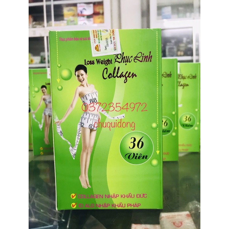 Viên uống giảm béo Phục linh con công hộp 36 viên