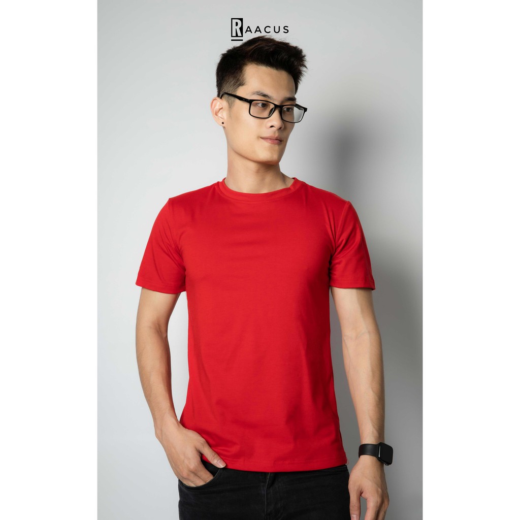 Áo thun nam unisex tay lỡ dáng ôm, áo phông nam trơn basic tay ngắn thời trang RAACUS - A023 | BigBuy360 - bigbuy360.vn