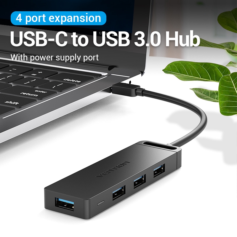 Thiết bị kết nối đa cổng Vention giao diện Type-C chia 4 cổng USB3.1