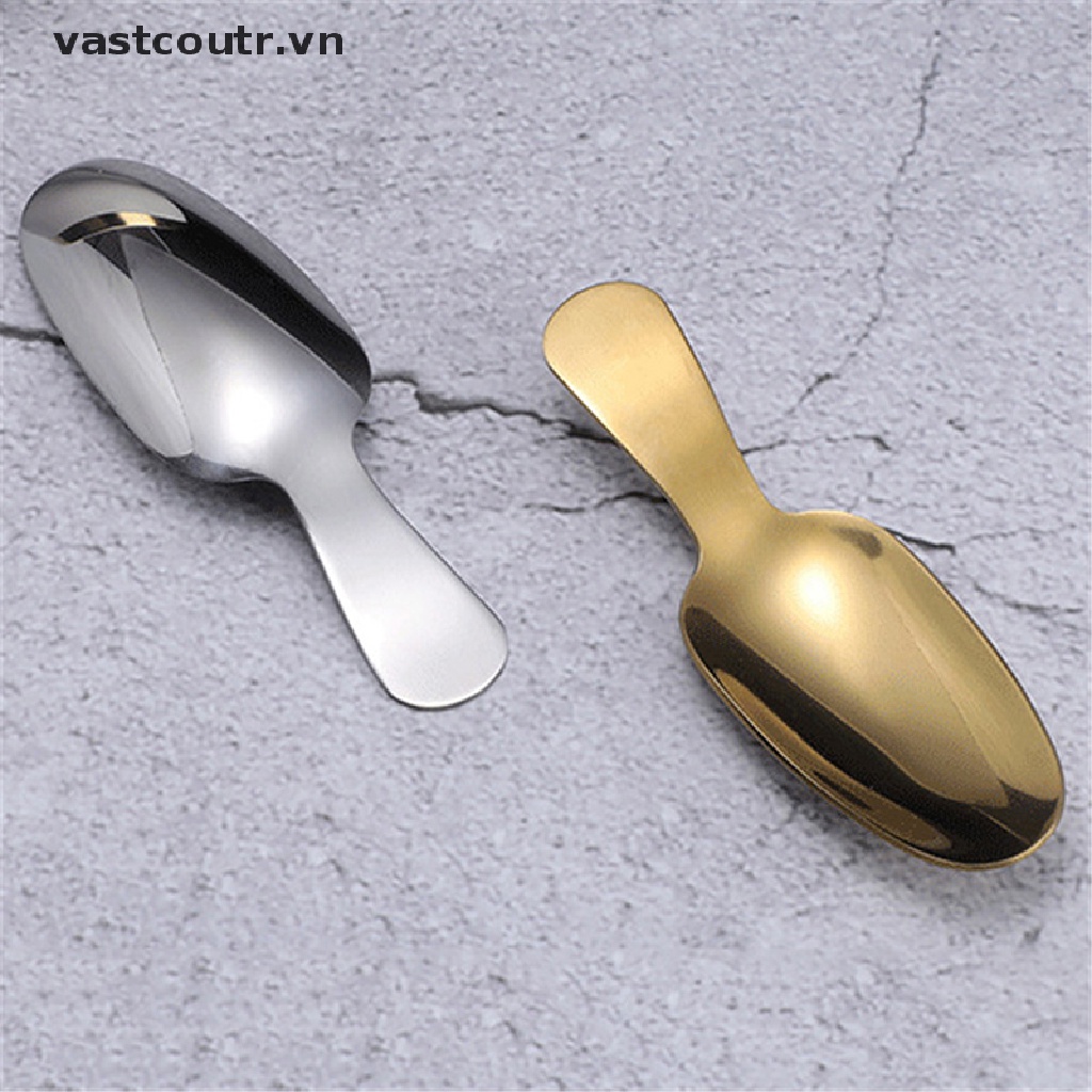 Muỗng Cà Phê Mini Tay Cầm Ngắn Bằng Thép Không Gỉ