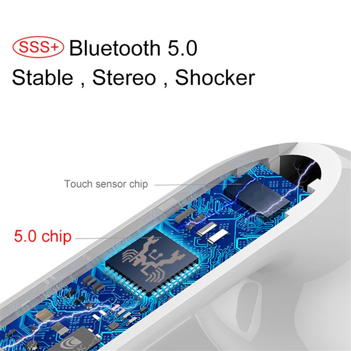 Tai nghe bluetooth 5.0 i12 TWS cảm ứng không dây