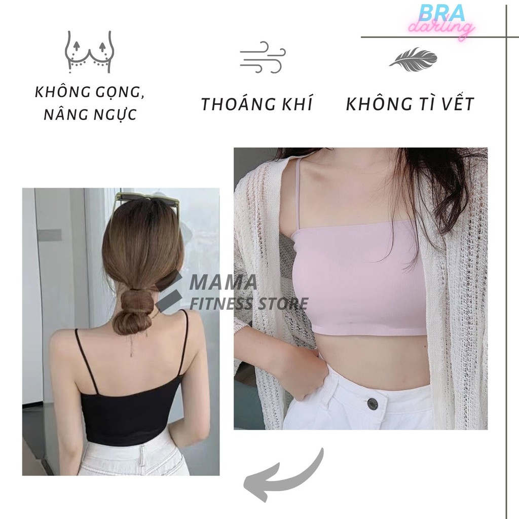 Áo 2 Dây CropTop ôm body - crt Thun có mút đệm ngực- vãi thun lạnh bst 4 màu  *Darling* L601 | BigBuy360 - bigbuy360.vn