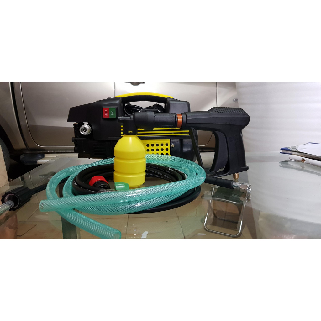 Máy rửa xe mini gia đình áp lực cao - Lõi đồng 100% - Tặng Bình Xà Phòng , Máy rửa xe chất lượng