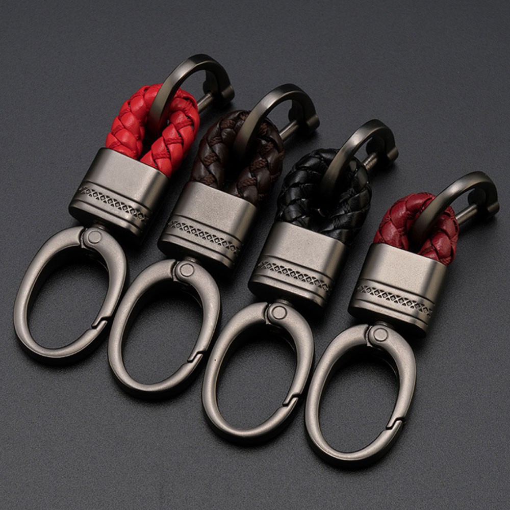 Móc khóa thiết kế bện da thời trang hiện đại chất lượng cao