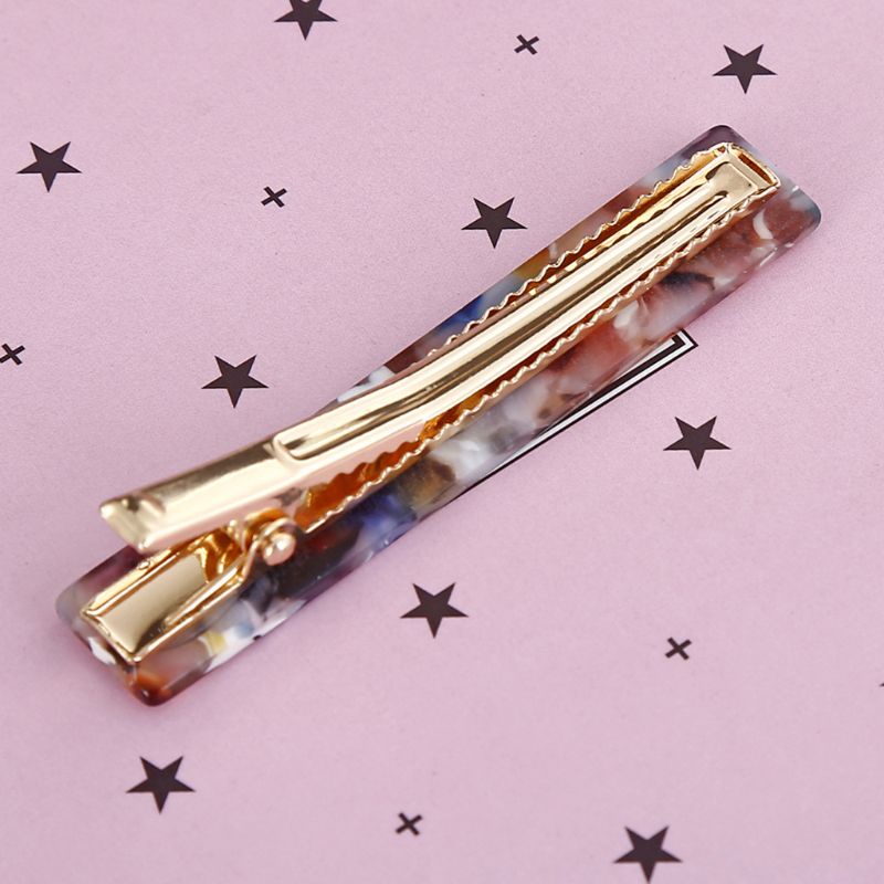 Kẹp Tóc Mỏ Vịt Họa Tiết Vân Đá Bằng Acrylic Màu Kẹo Ngọt Phong Cách Hàn Quốc Cho Nữ