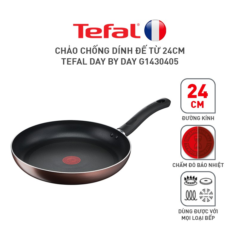 [Mã LIFEHL25 giảm 10% đơn 350K] Combo Tefal Day By Day Nồi 20 cm &amp; Chảo chiên 24cm &amp; Chảo xào 28cm