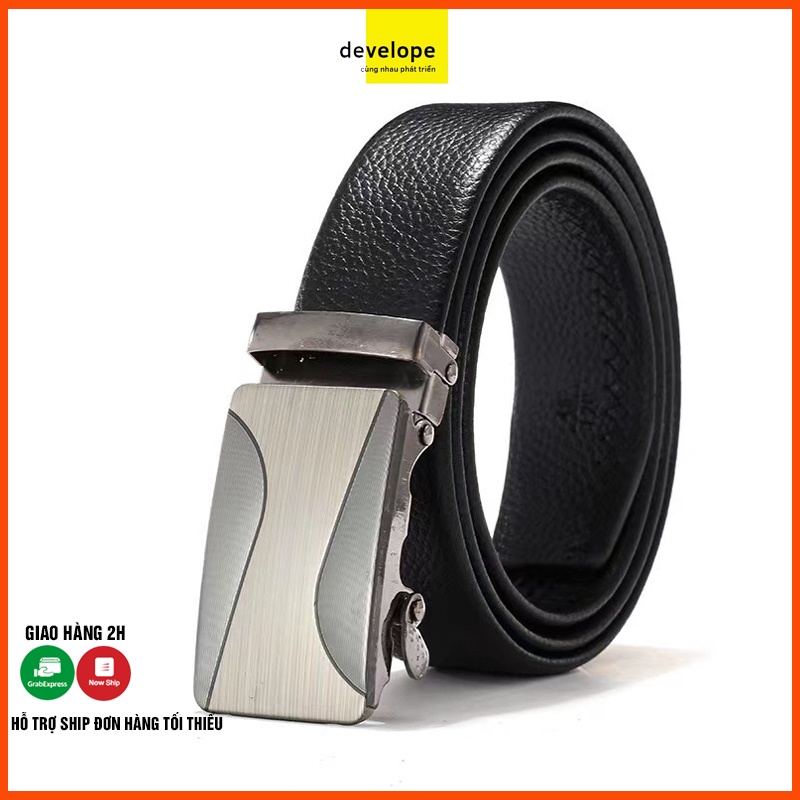 Thắt Lưng Nam Dây Da, Khóa Tự Động, Phong Cách Hàn Quốc DVL - EMI TL01